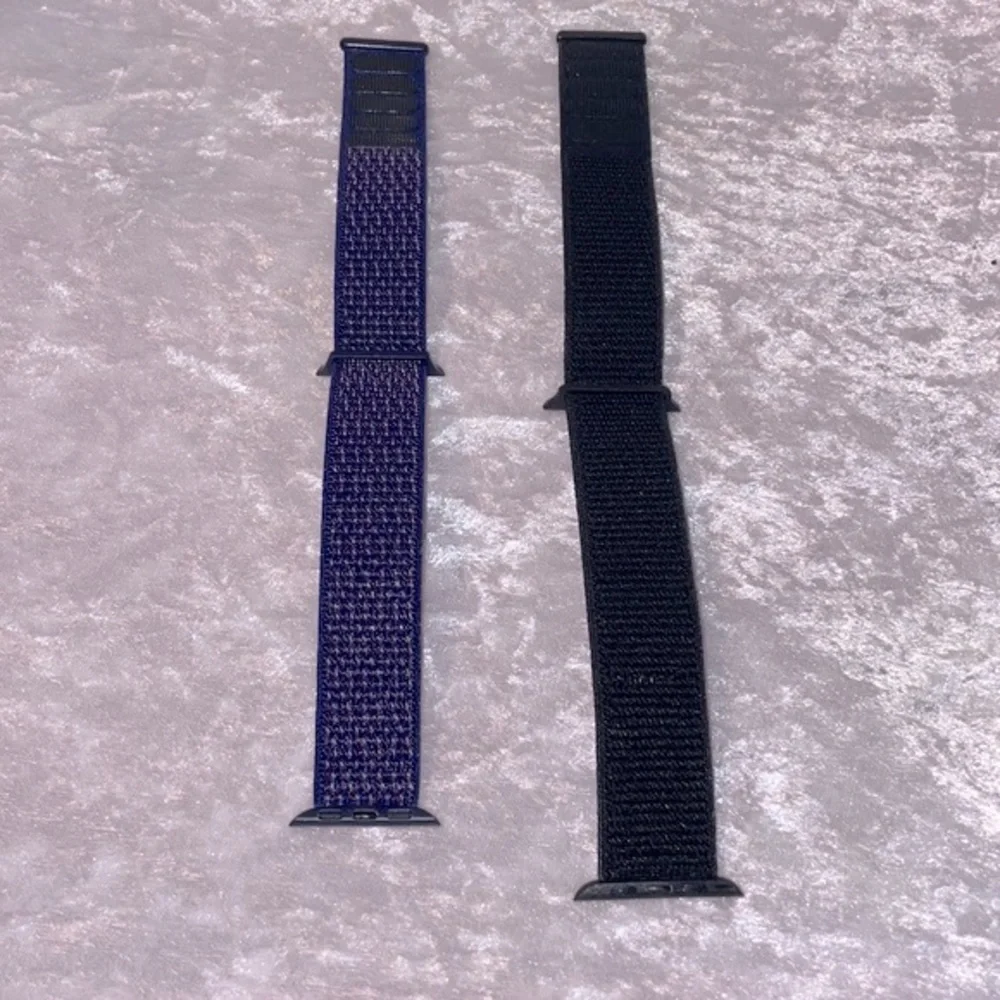 Nylon Velcro Apple Watch Sports Bands, 38mm- Set of 2